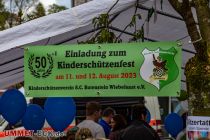 Kinderunterhaltung gab es an diesem Stand. Nicht vergessen: Am 11. und 12. August 2023 ist Kinderschützenfest in Wiebelsaat. • © ummet-eck.de - Christian Schön